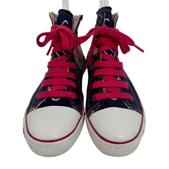 Vintage Y2K Ed Hardy x Christian Audigier Tattoo Print Frayed High Top Sneakers - Picture 13 of 16